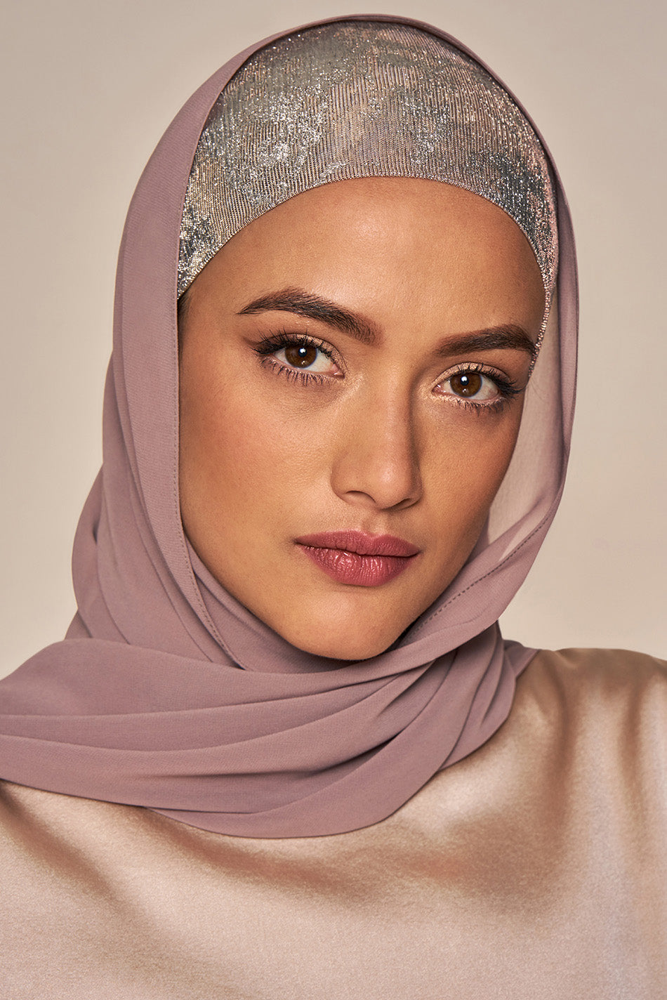 Metallic Underscarf - Brushed Platinum