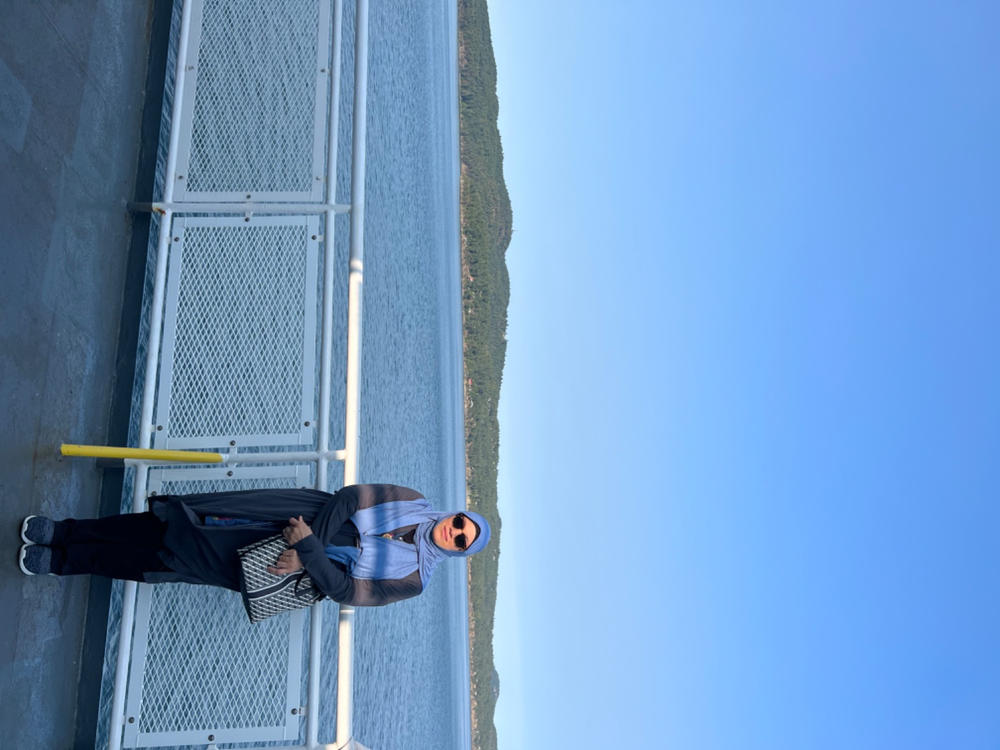 Premium Jersey Hijab - French Blue - Customer Photo From Syeda M.