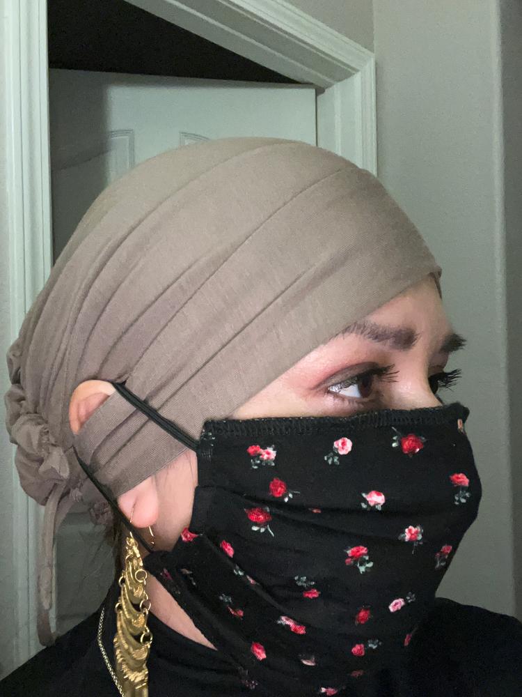 Criss–Cross Underscarf - Mushroom - Customer Photo From Abby